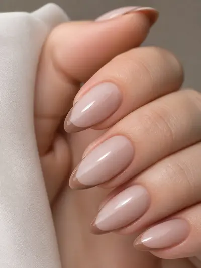 Soft Brown French — нежный тренд 2026 в дизайне ногтей с мягкими коричневыми оттенками — nail-art.